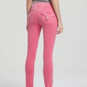 Hudson Jeans Collin Mid Rise Skinny Jeans in Suede
